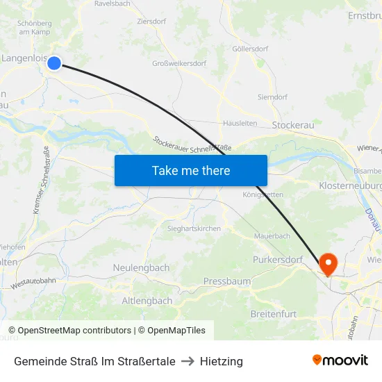 Gemeinde Straß Im Straßertale to Hietzing map