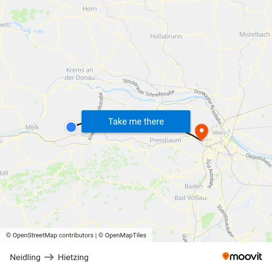 Neidling to Hietzing map