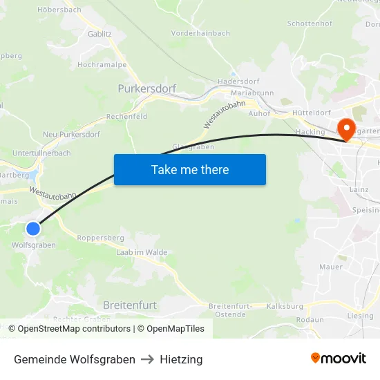 Gemeinde Wolfsgraben to Hietzing map