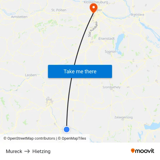 Mureck to Hietzing map