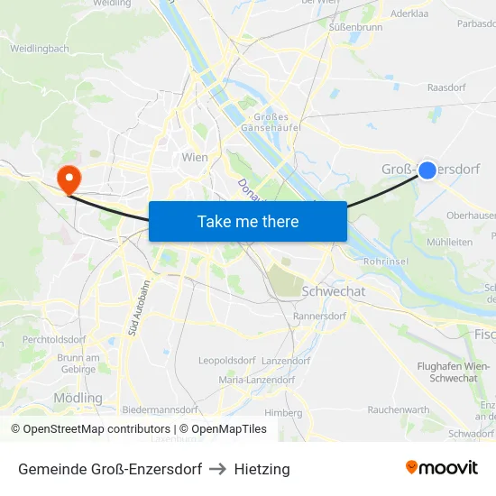 Gemeinde Groß-Enzersdorf to Hietzing map