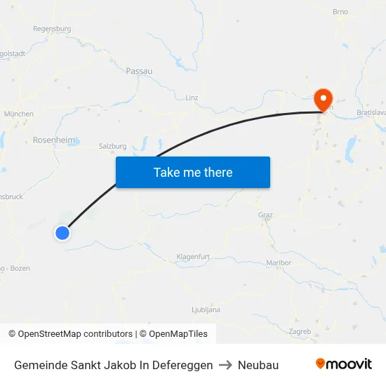 Gemeinde Sankt Jakob In Defereggen to Neubau map