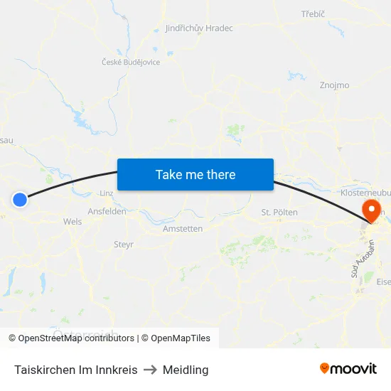 Taiskirchen Im Innkreis to Meidling map