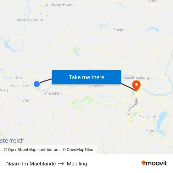 Naarn Im Machlande to Meidling map