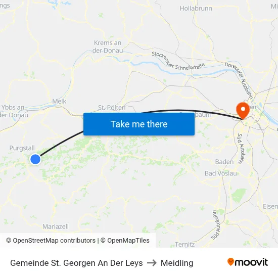 Gemeinde St. Georgen An Der Leys to Meidling map