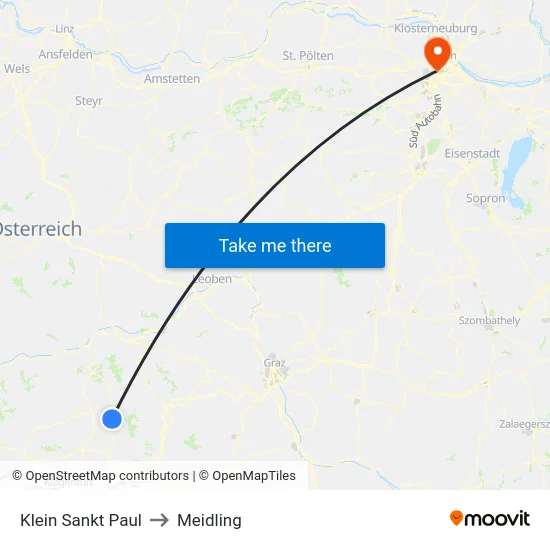 Klein Sankt Paul to Meidling map