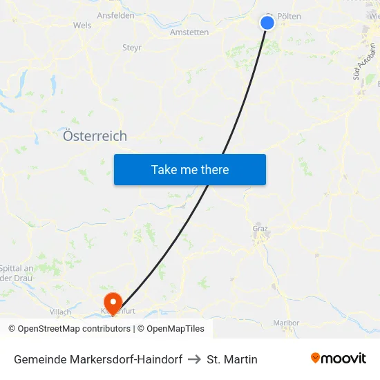 Gemeinde Markersdorf-Haindorf to St. Martin map
