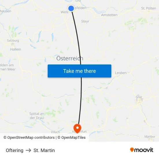 Oftering to St. Martin map