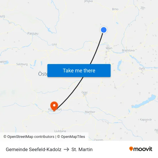 Gemeinde Seefeld-Kadolz to St. Martin map