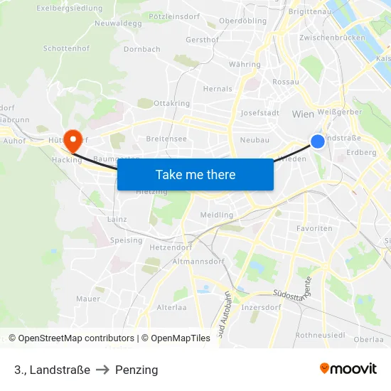 3., Landstraße to Penzing map