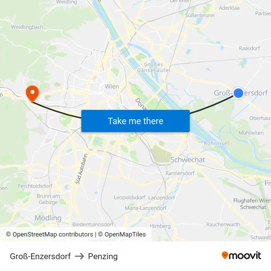 Groß-Enzersdorf to Penzing map