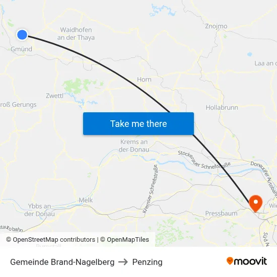 Gemeinde Brand-Nagelberg to Penzing map