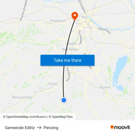 Gemeinde Edlitz to Penzing map
