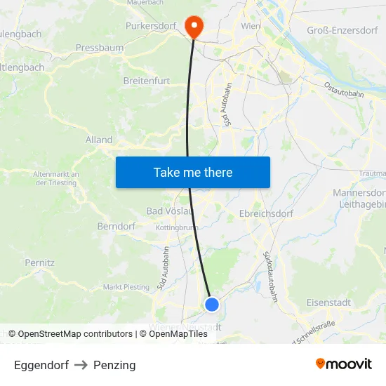 Eggendorf to Penzing map