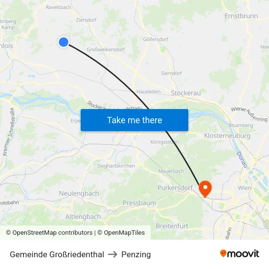 Gemeinde Großriedenthal to Penzing map