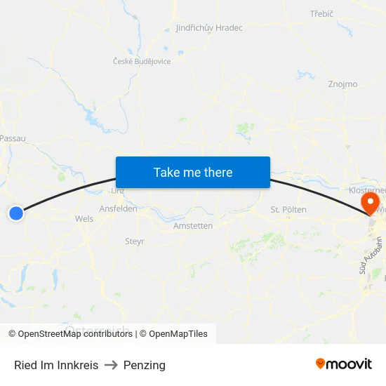Ried Im Innkreis to Penzing map