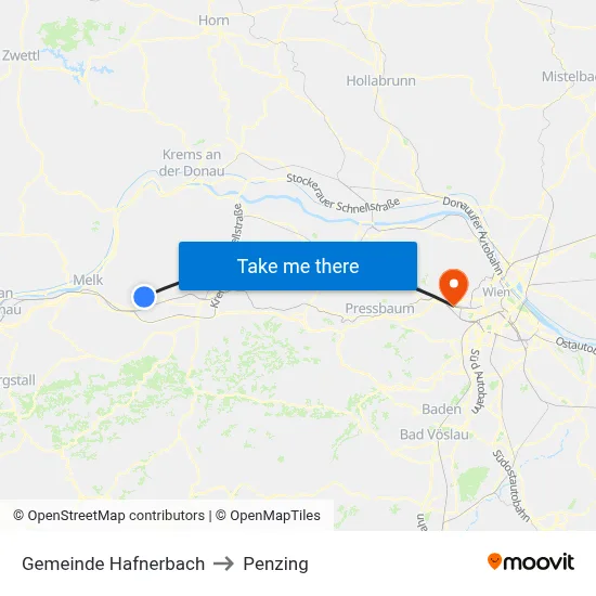 Gemeinde Hafnerbach to Penzing map