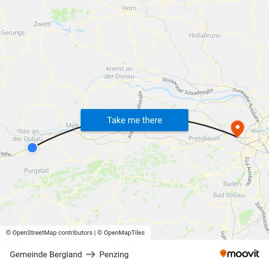 Gemeinde Bergland to Penzing map