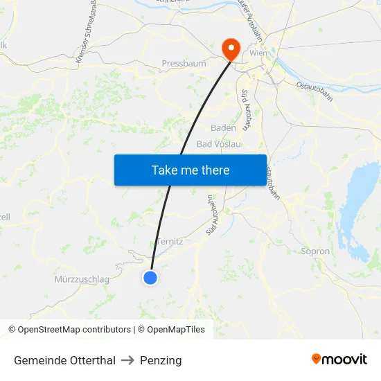 Gemeinde Otterthal to Penzing map
