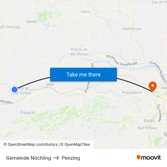 Gemeinde Nöchling to Penzing map