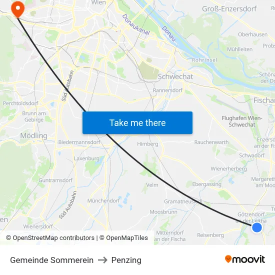 Gemeinde Sommerein to Penzing map