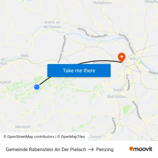 Gemeinde Rabenstein An Der Pielach to Penzing map