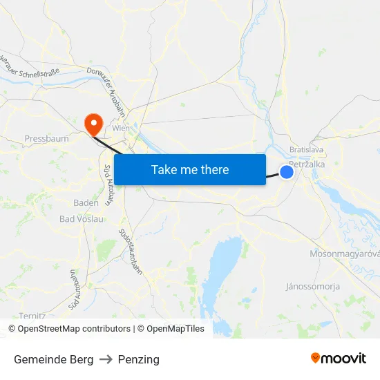 Gemeinde Berg to Penzing map