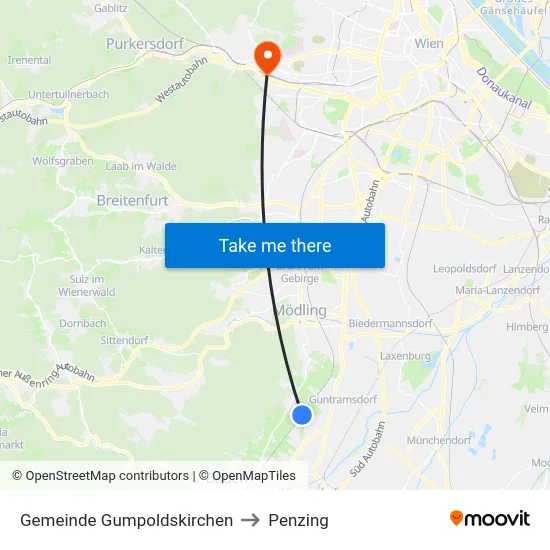 Gemeinde Gumpoldskirchen to Penzing map