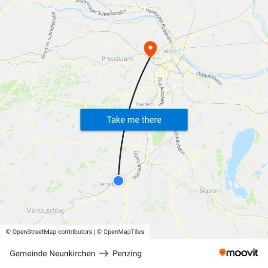 Gemeinde Neunkirchen to Penzing map