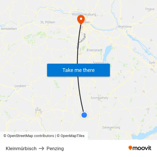 Kleinmürbisch to Penzing map