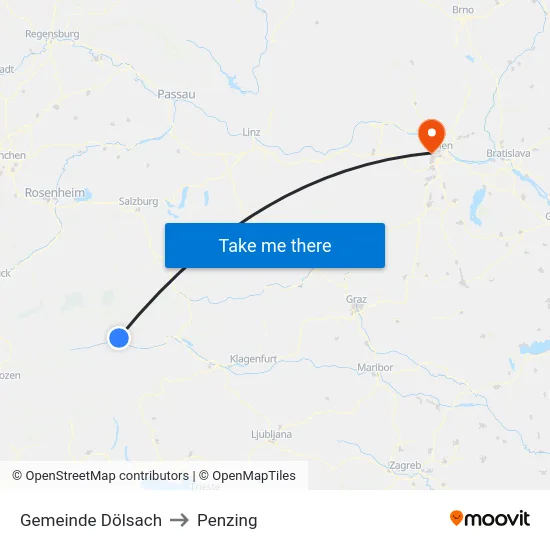 Gemeinde Dölsach to Penzing map