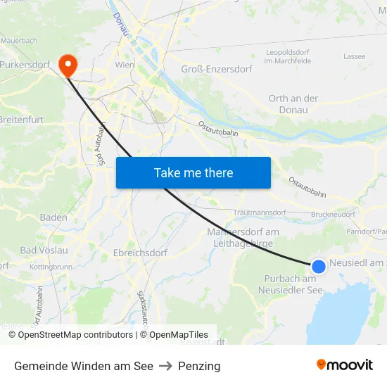 Gemeinde Winden am See to Penzing map