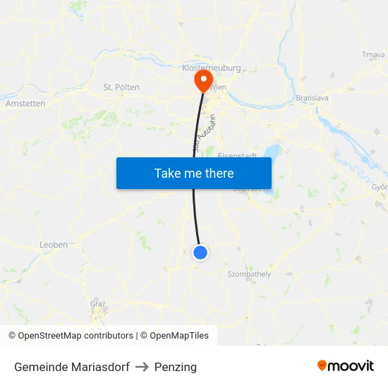 Gemeinde Mariasdorf to Penzing map