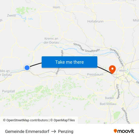 Gemeinde Emmersdorf to Penzing map