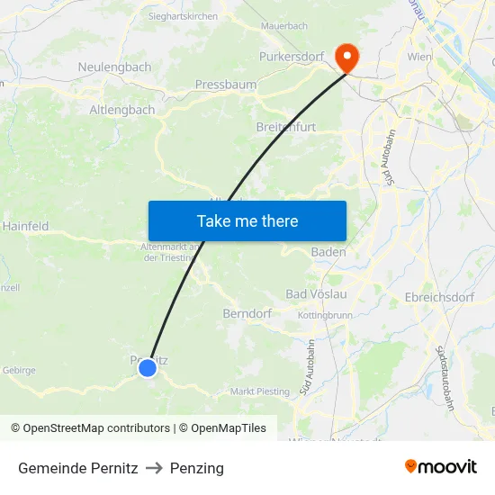 Gemeinde Pernitz to Penzing map