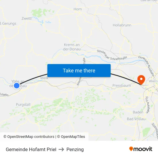 Gemeinde Hofamt Priel to Penzing map