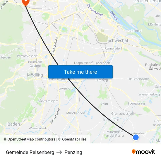 Gemeinde Reisenberg to Penzing map
