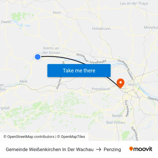 Gemeinde Weißenkirchen In Der Wachau to Penzing map