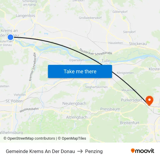 Gemeinde Krems An Der Donau to Penzing map