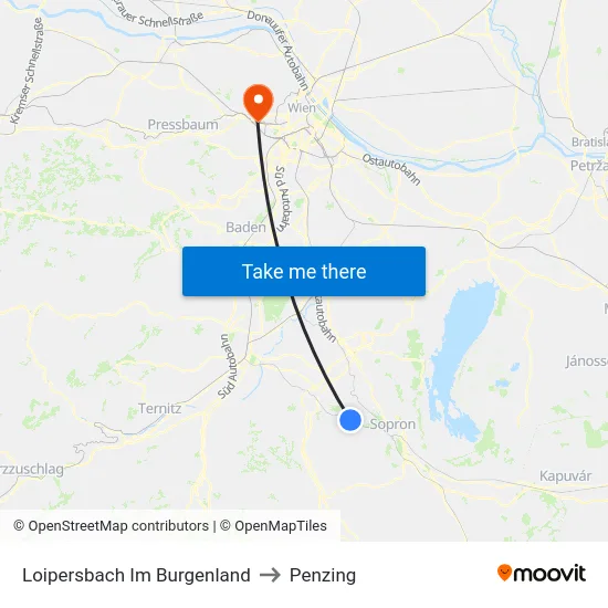 Loipersbach Im Burgenland to Penzing map