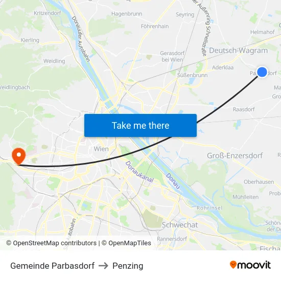 Gemeinde Parbasdorf to Penzing map
