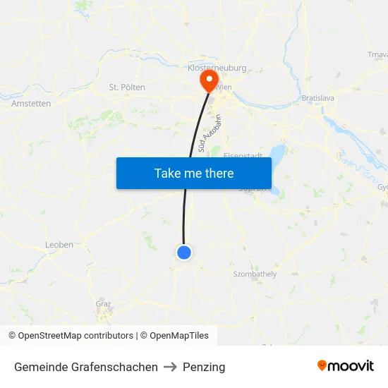 Gemeinde Grafenschachen to Penzing map