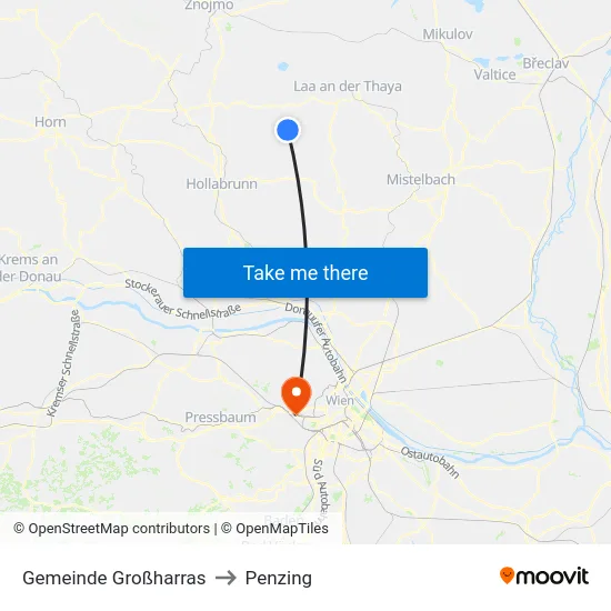 Gemeinde Großharras to Penzing map
