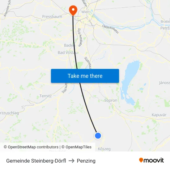 Gemeinde Steinberg-Dörfl to Penzing map