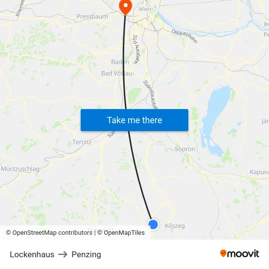 Lockenhaus to Penzing map