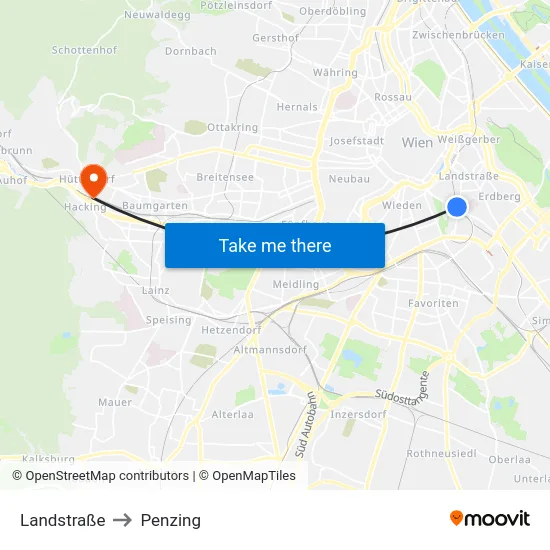 Landstraße to Penzing map