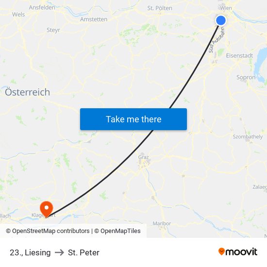 23., Liesing to St. Peter map