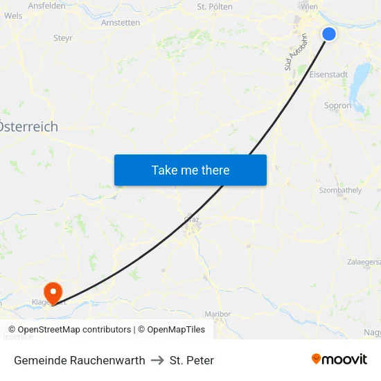 Gemeinde Rauchenwarth to St. Peter map