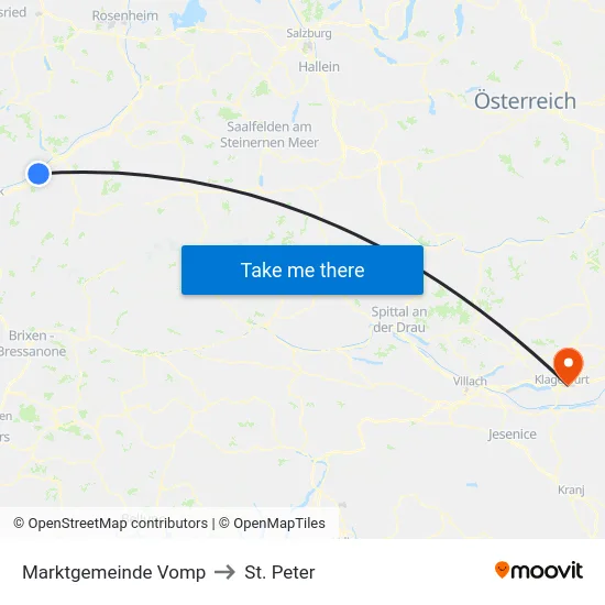 Marktgemeinde Vomp to St. Peter map