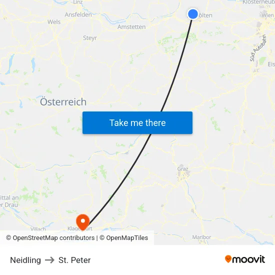 Neidling to St. Peter map